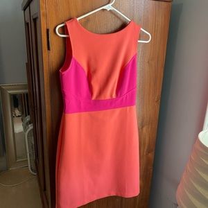 Coral and pink Ann Taylor LOFT dress